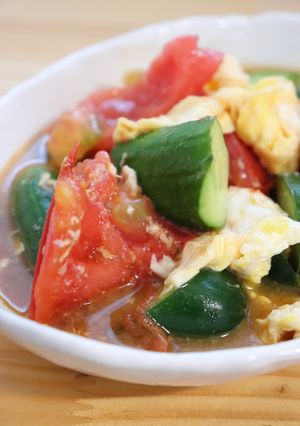 美味♪箸が止まらない♪卵と夏野菜の炒め物-レシピのメイン写真
