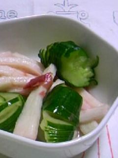 簡単きゅうりと山芋の梅肉和え-レシピのメイン写真