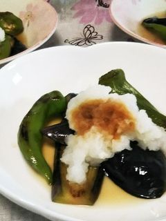 茄子の大根おろしがけ焼き浸し-レシピのメイン写真