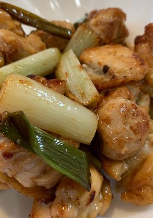 鶏肉と長ネギのガリバタ醤油♪-レシピのメイン写真