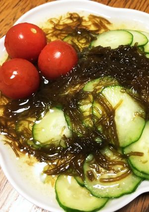1分クッキング☆簡単副菜もずくの酢の物-レシピのメイン写真