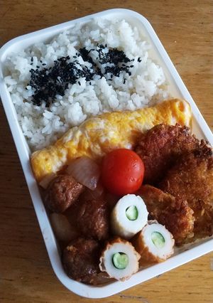 お弁当(8/26)ミートボール炒め和え-レシピのメイン写真