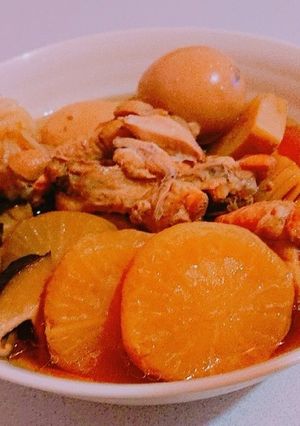 【電気圧力鍋 購入記念】手羽元と大根の煮-レシピのメイン写真