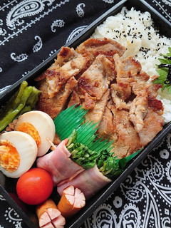 2020/8/26豚肉味噌漬け焼き弁当-レシピのメイン写真