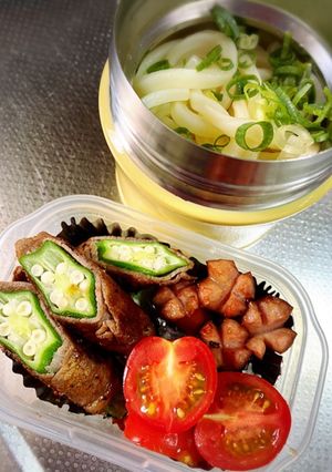 冷やしうどん弁当-レシピのメイン写真