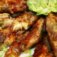 ヘルシーな若さぎ甘露煮の豚肉ぐるぐる巻き