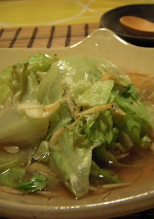 簡単！レタスのおひたし～にんにく醤油風味-レシピのメイン写真