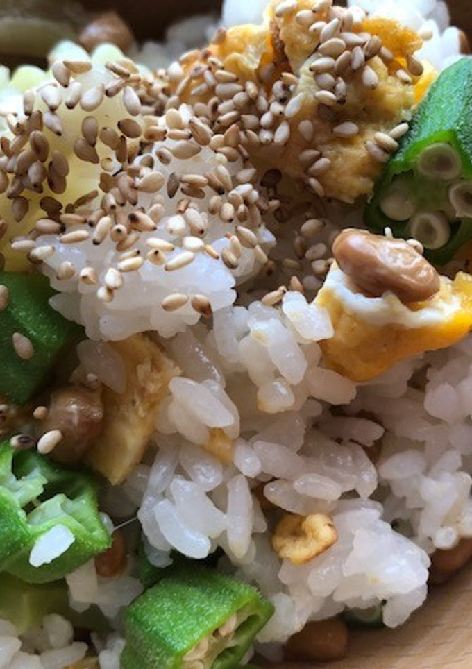 夏野菜の麺つゆ漬けと納豆のご飯-レシピのメイン写真