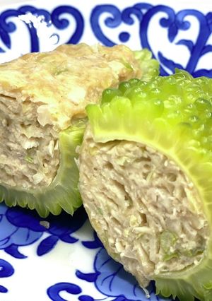 電子レンジ3分チン！ゴーヤ肉詰め-レシピのメイン写真