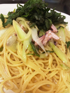 簡単ペペロンチーノ!イカの塩辛パスタ-レシピのメイン写真