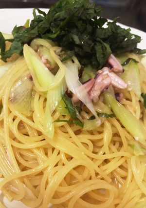 簡単ペペロンチーノ！イカの塩辛パスタ-レシピのメイン写真