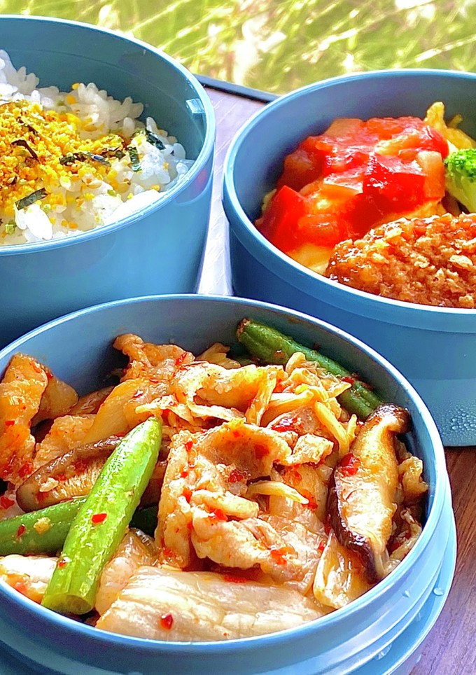 タロの弁当15 残り物キムチの豚炒め！-レシピのメイン写真