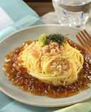 焼明太子とだしジュレの冷製パスタ