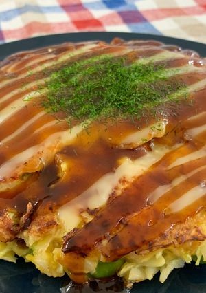明太子・枝豆・チーズのお好み焼-レシピのメイン写真