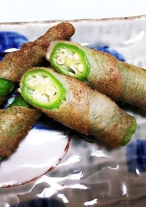 オクラの肉巻き-レシピのメイン写真