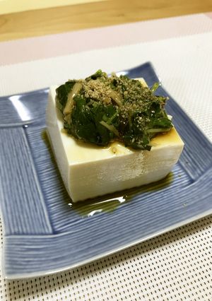 モロヘイヤとなめたけの冷奴のせ-レシピのメイン写真