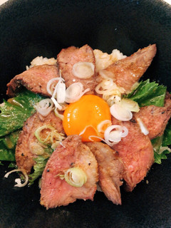BBQでローストビーフ丼-レシピのメイン写真