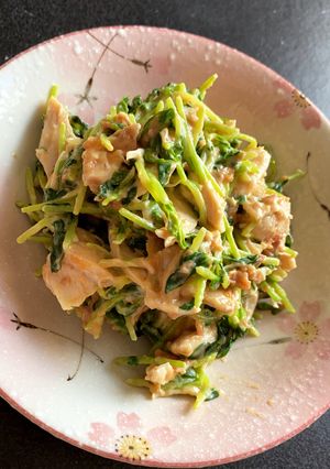簡単★豆苗とササミの梅マヨサラダ★-レシピのメイン写真