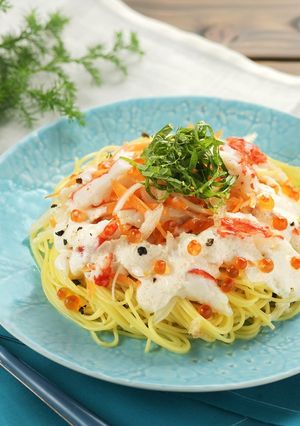 かにとイクラの明太クリームサラダパスタ-レシピのメイン写真