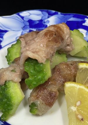 ゴーヤの黒胡椒豚肉巻き！レモンがけ-レシピのメイン写真