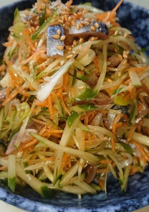 かさ増しサンマの刺し身入り和物-レシピのメイン写真