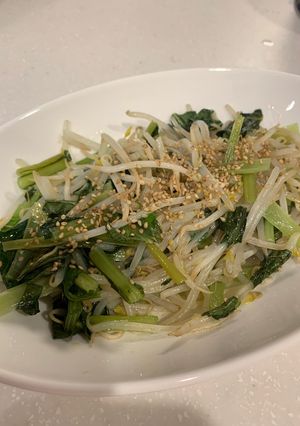 もやしと小松菜の蒸し物-レシピのメイン写真