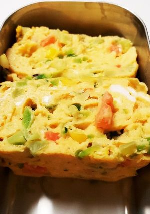 ブロッコリー&ミックスベジタブルの卵焼き-レシピのメイン写真