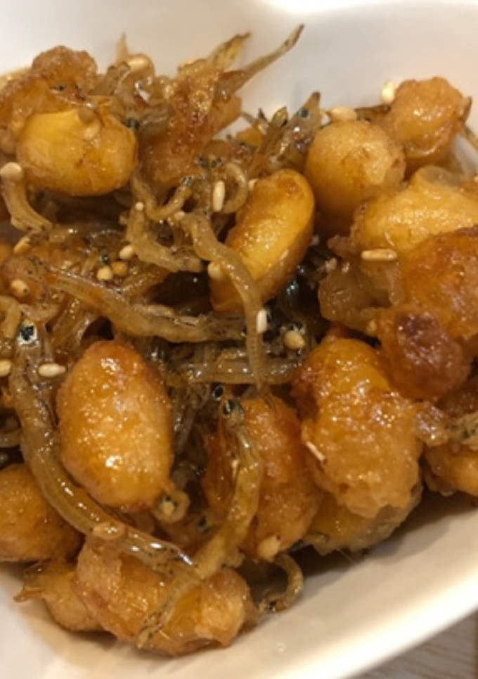 簡単♪じゃこと大豆の甘辛揚げ-レシピのメイン写真
