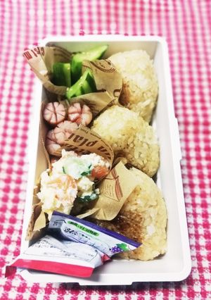 高校男子弁当♡焼おにぎり8/26-レシピのメイン写真