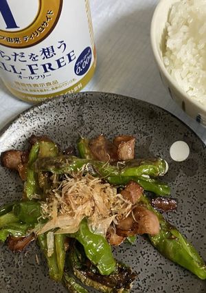 獅子唐ベーコン炒め-レシピのメイン写真