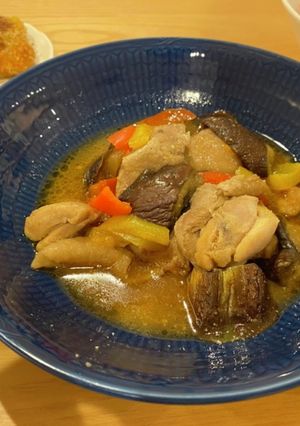 茄子と鶏モモ肉の味噌炒め-レシピのメイン写真