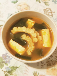 夏バテに☆ゴーヤと豆腐のキムチスープ-レシピのメイン写真