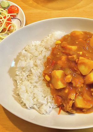 水を入れない！まるごとトマトカレー^_^-レシピのメイン写真