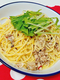 簡単!サバ缶ペペロンチーノ!-レシピのメイン写真
