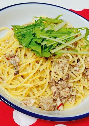 簡単！サバ缶ペペロンチーノ！-レシピのメイン写真