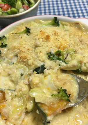 カボチャと厚揚げの豆乳味噌グラタン-レシピのメイン写真