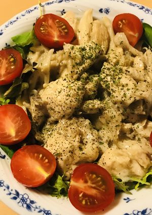 鶏肉&キノコの豆乳クリームソース仕上げ-レシピのメイン写真