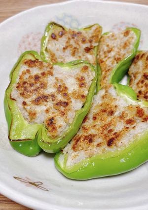 大豆ミートのピーマン肉詰め-レシピのメイン写真