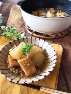 『簡単すぎる!』大根と厚揚げのそぼろ煮-レシピのメイン写真