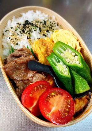 牛甘辛炒め弁当-レシピのメイン写真