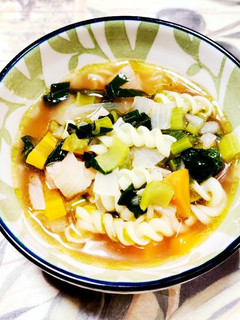 簡単★マカロニ入り江戸菜のトマトスープ-レシピのメイン写真