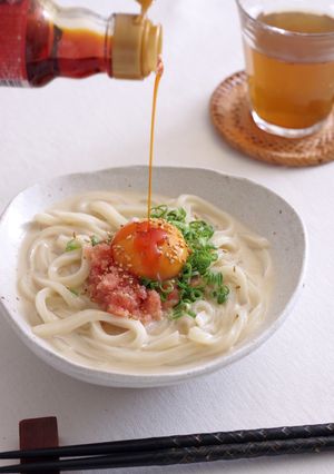 冷凍うどんで簡単！ごま豆乳明太うどん-レシピのメイン写真