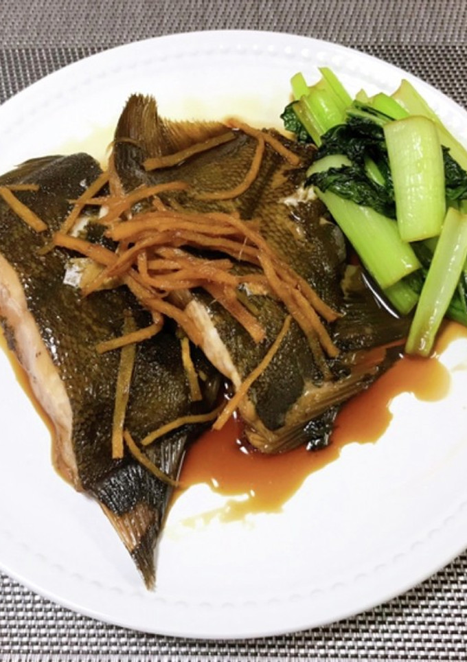 カレイの煮付け♪江戸菜添え-レシピのメイン写真