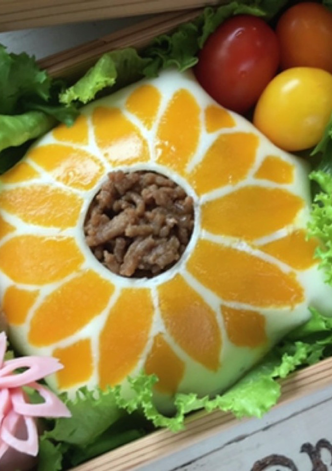 【簡単】キャラ弁 ひまわり 薄焼き卵②-レシピのメイン写真