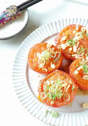 甘酸っぱ～い♡５分で完成！トマトステーキ-レシピのメイン写真