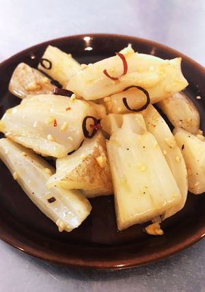れんこんペペロンチーノ-レシピのメイン写真