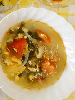 トマトの酸辣湯風スープ-レシピのメイン写真