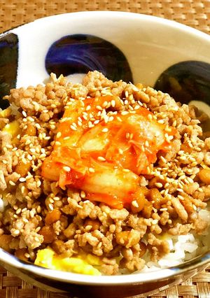 納豆肉そぼろ丼-レシピのメイン写真