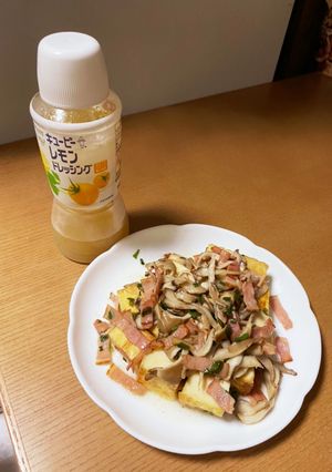 ベーコンと舞茸で、厚揚げレベルアップ↑-レシピのメイン写真