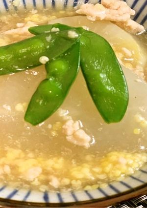 もちきび入りふろふき大根の鶏そぼろあん-レシピのメイン写真